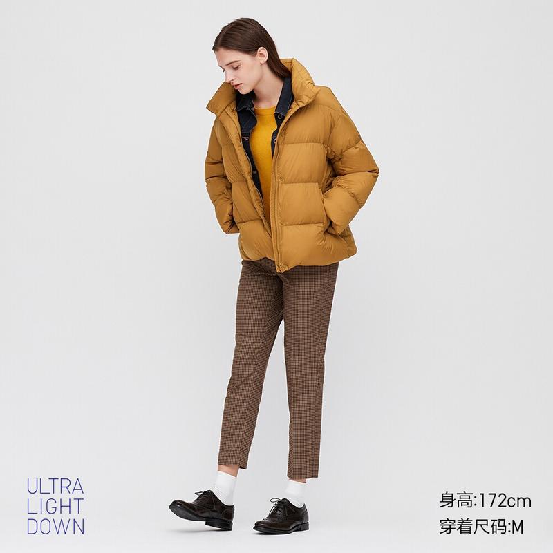 Жіночий пуховик кокон-подібний uniqlo юникло
