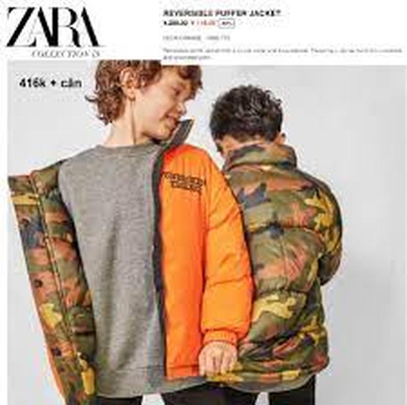 Зимова двостороння куртка zara