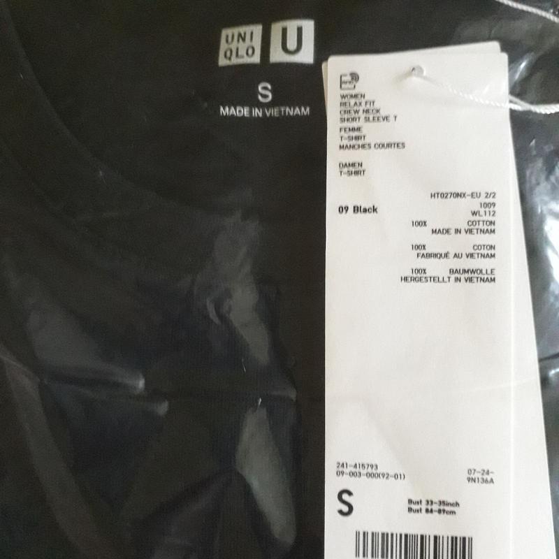 Uniqlo u стильная футболка свободного покроя 100% хлопок