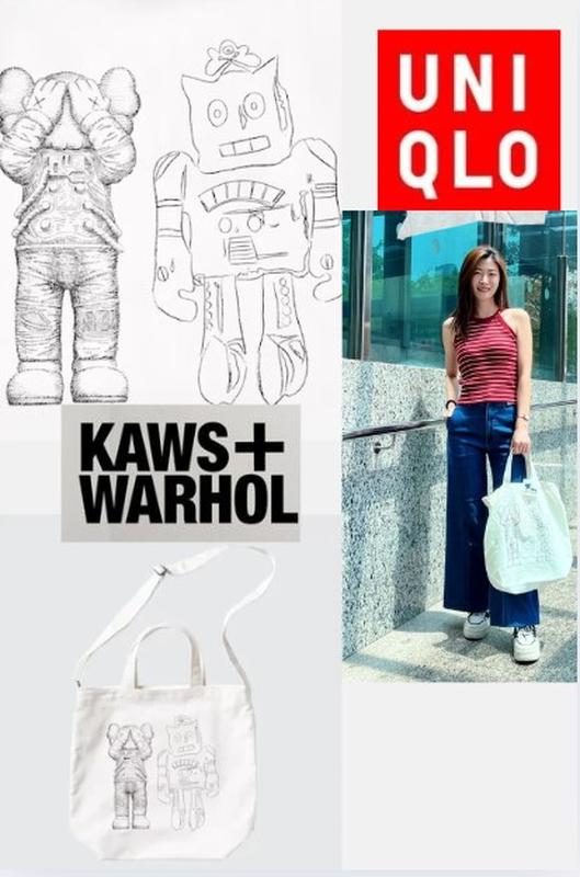 Сумка uniqlo серії kaws + warhol