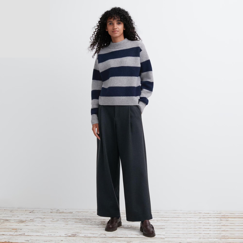 Широкі плісировані штани uniqlo