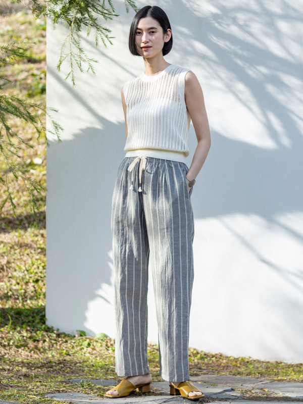 Штани з лляної суміші easy uniqlo
