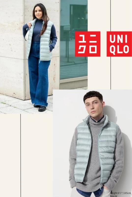 Ультралегкий пуховий жилет uniqlo