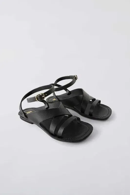 Шкіряні сандалі zara, розмір 37