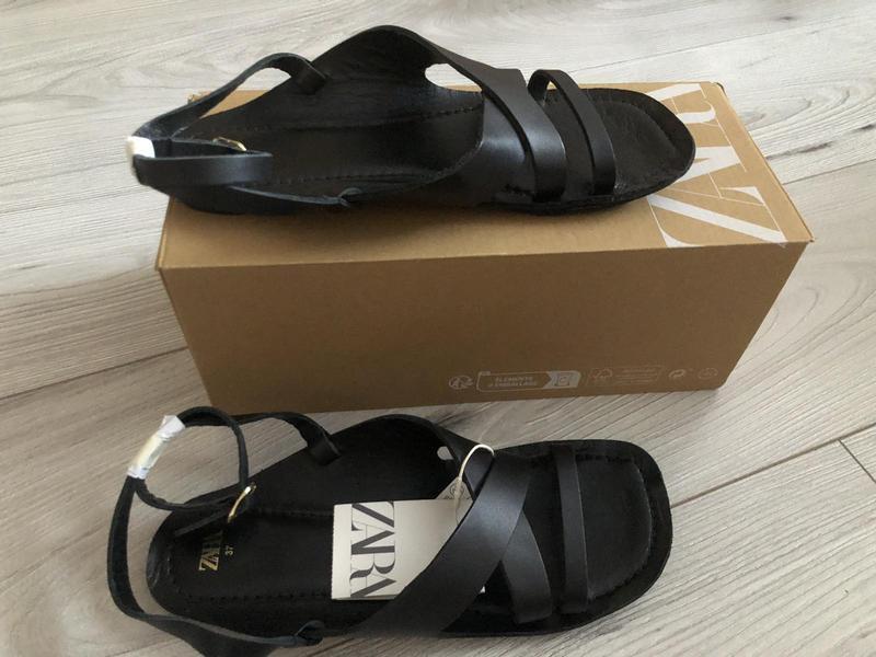 Шкіряні сандалі zara, розмір 37