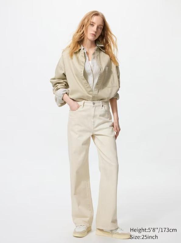 Джинси wide straight uniqlo