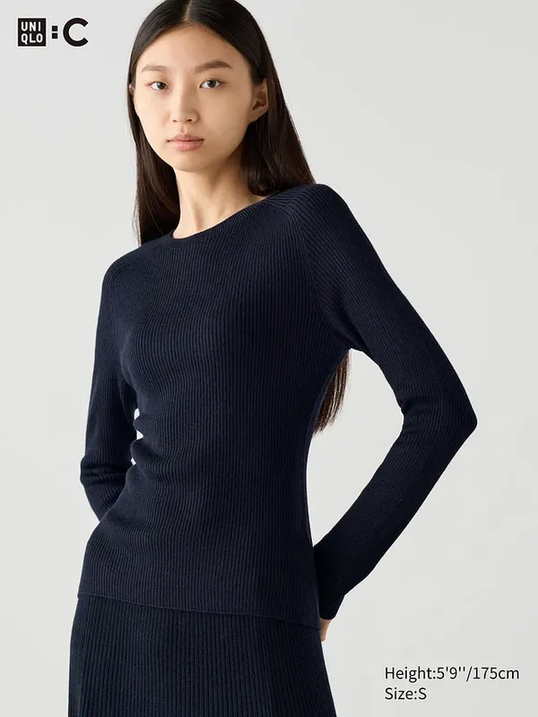 3d-в'язаний светр зі змішаної вовни мериноса uniqlo