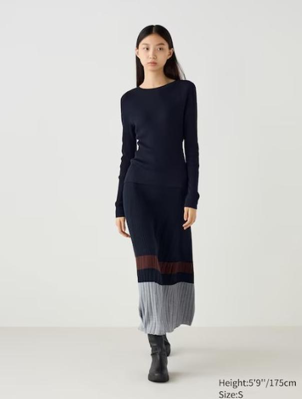 3d-в'язаний светр зі змішаної вовни мериноса uniqlo