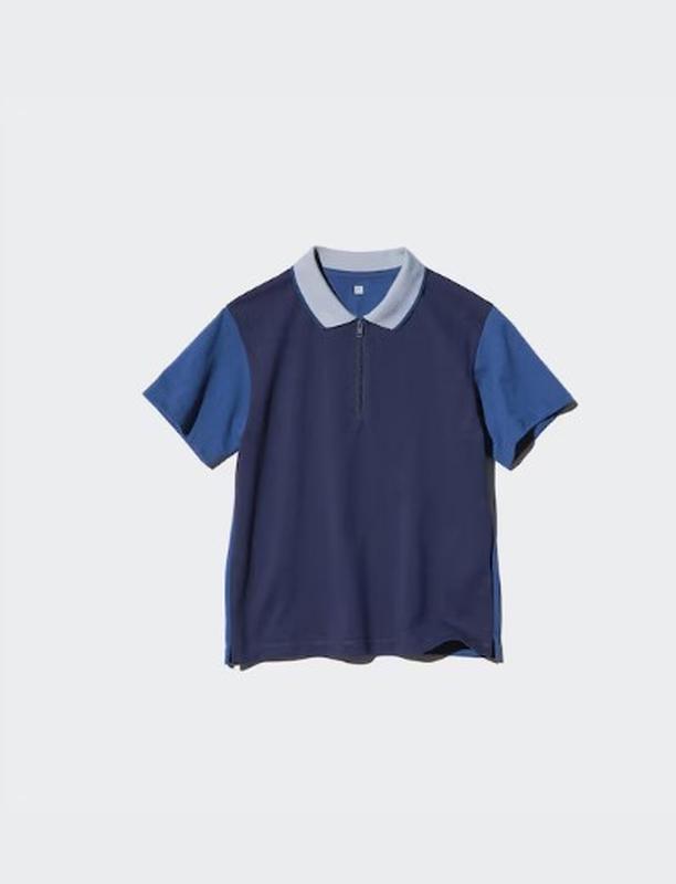 Футболка-поло dry pique color block uniqlo