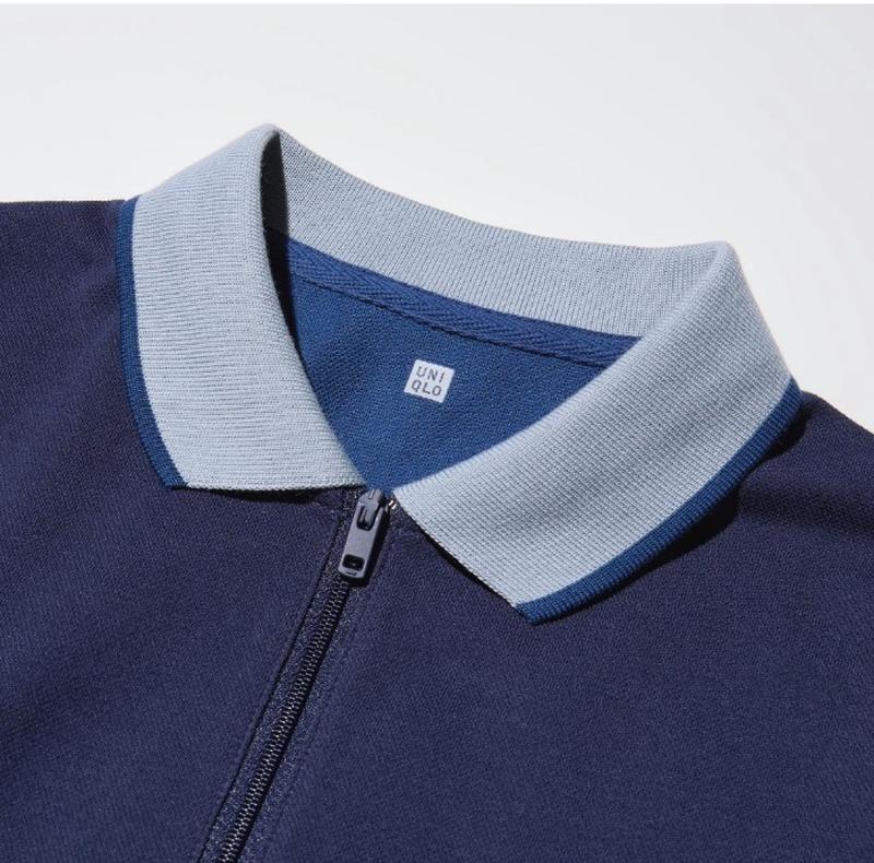 Футболка-поло dry pique color block uniqlo