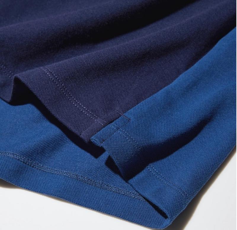 Футболка-поло dry pique color block uniqlo