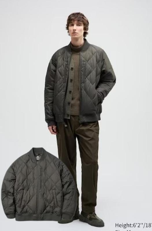Пуховик-бомбер uniqlo коллаборація з white mountaineering