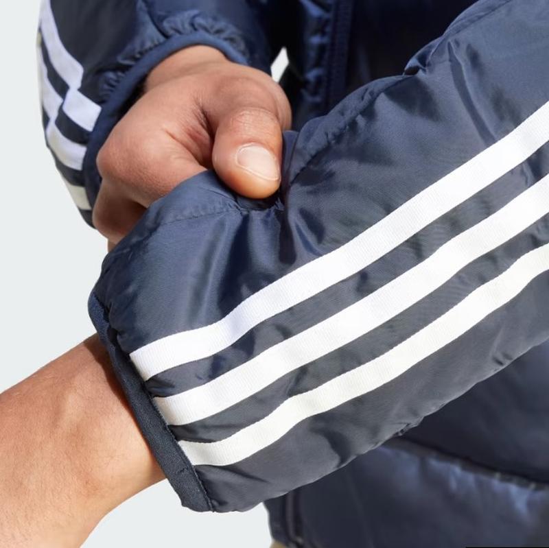 Пуховик adidas essentials 3-stripes, розмір л (модель для високих)