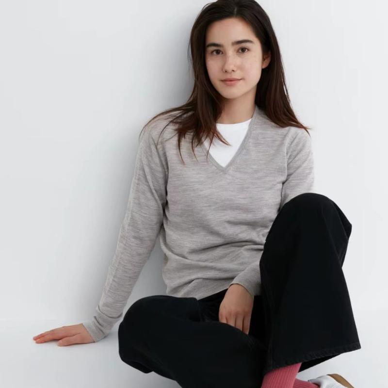 Cветр з вовни мериноса uniqlo