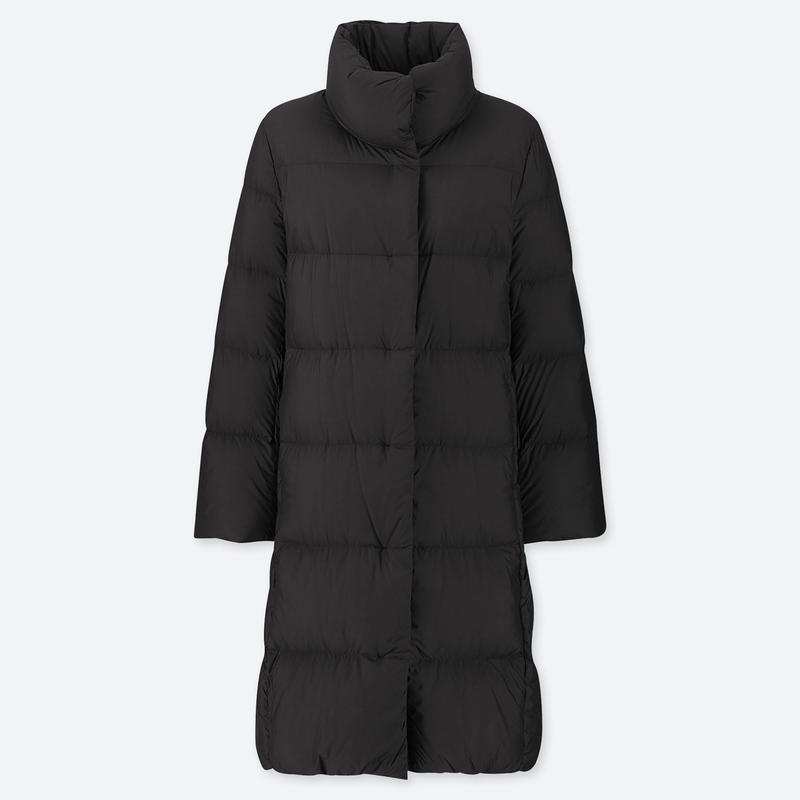Легке пухове пальто з коміром-стійкою uniqlo