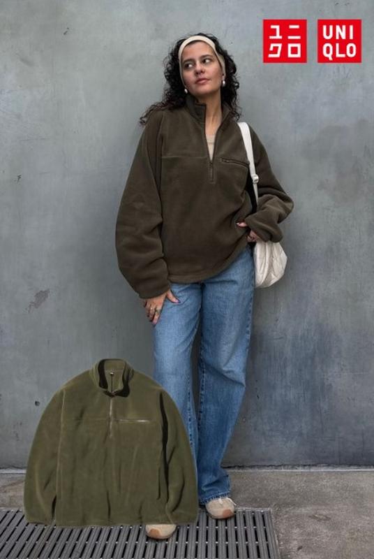 Флісовий пуловер uniqlo