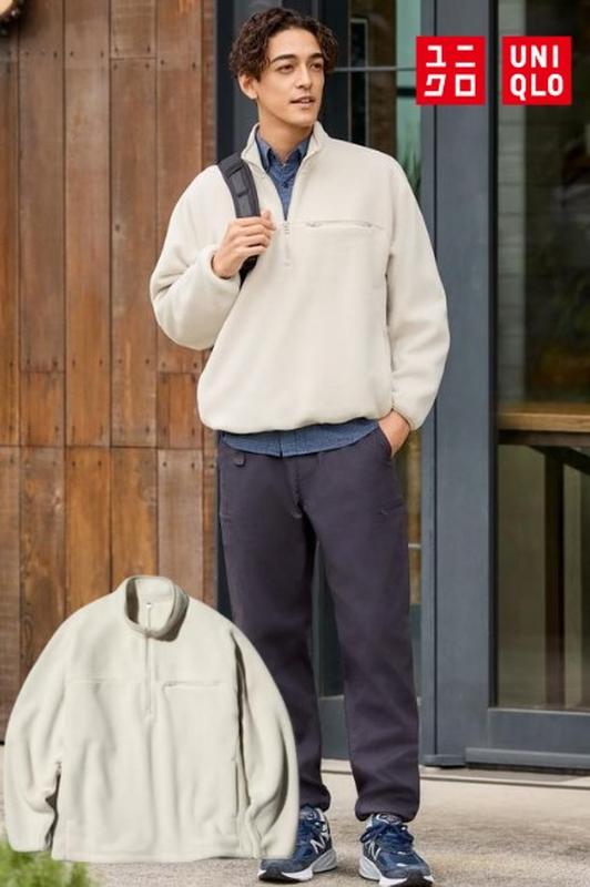 Флісовий пуловер uniqlo