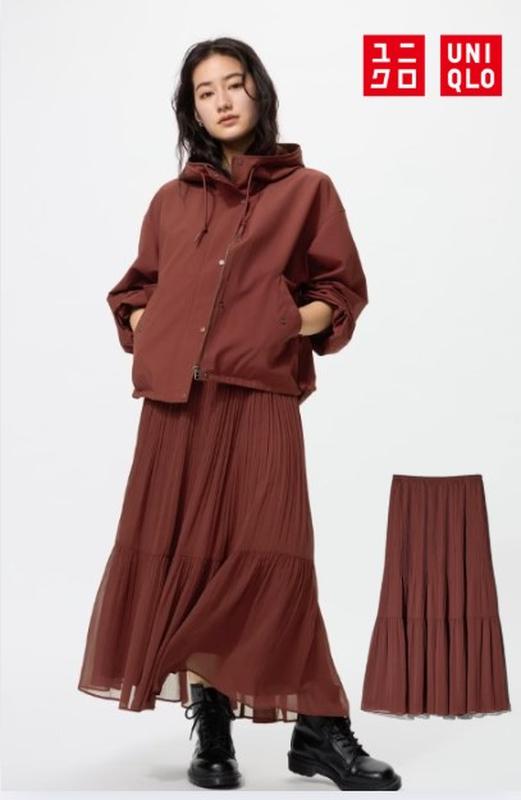 Шифонова спідниця uniqlo