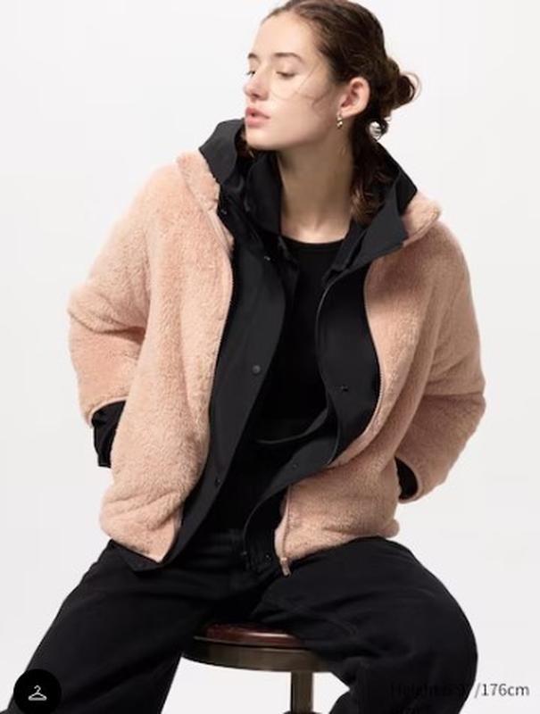 Пухнастий флісовий кардиган uniqlo