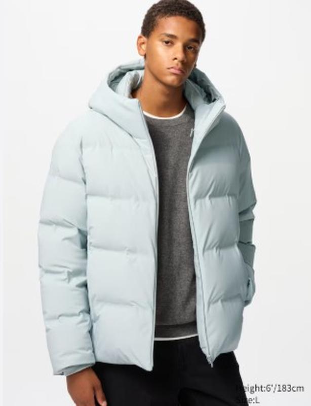 Теплий зимовий безшовний пуховик 3d cut uniqlo