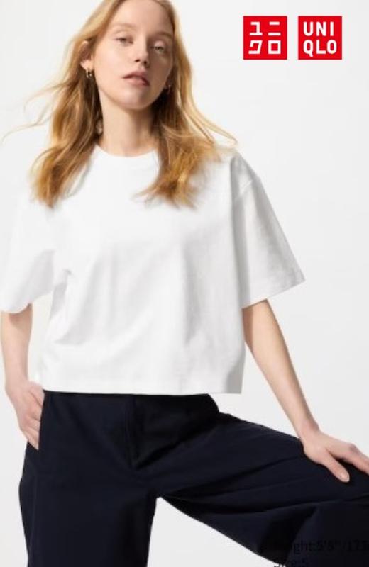 Текстурована футболка з джерсі uniqlo