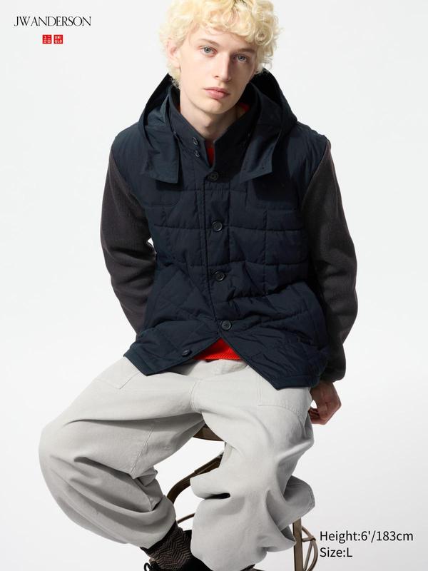 Комбінована куртка uniqlo combination quilted jacket