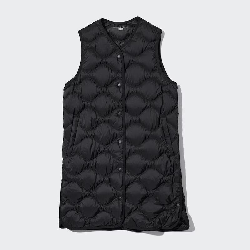 Ультралегкий довгий жилет uniqlo