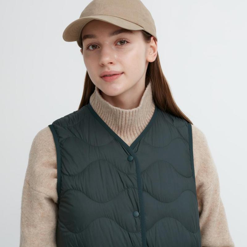 Ультралегкий довгий жилет uniqlo