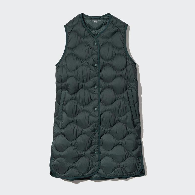Ультралегкий довгий жилет uniqlo