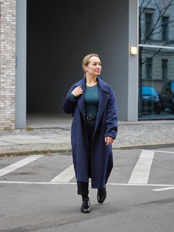 Пальто wool blend wrap uniqlo