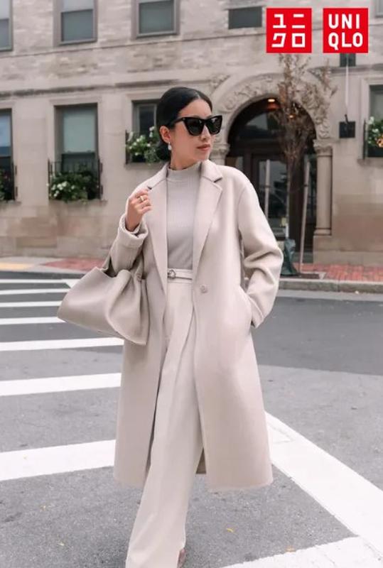 Пальто double face uniqlo