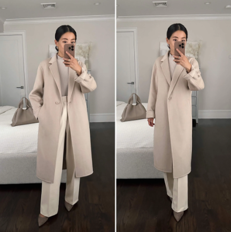 Пальто double face uniqlo