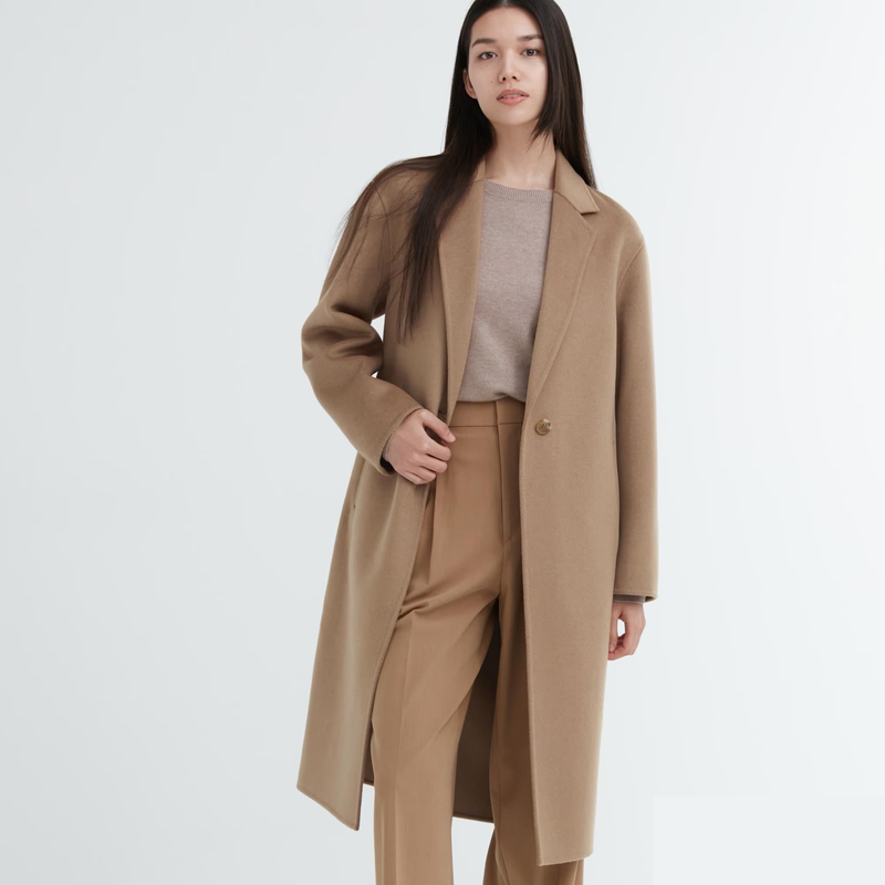 Пальто double face uniqlo