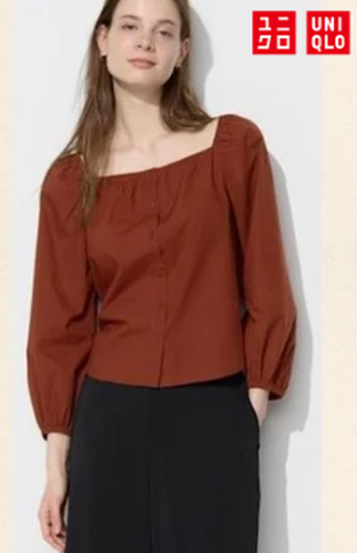 Бавовняна блузка uniqlo