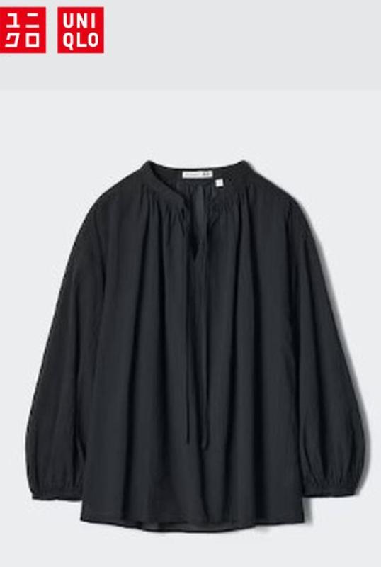 Об'ємна напівпрозора блузка uniqlo + jw anderson