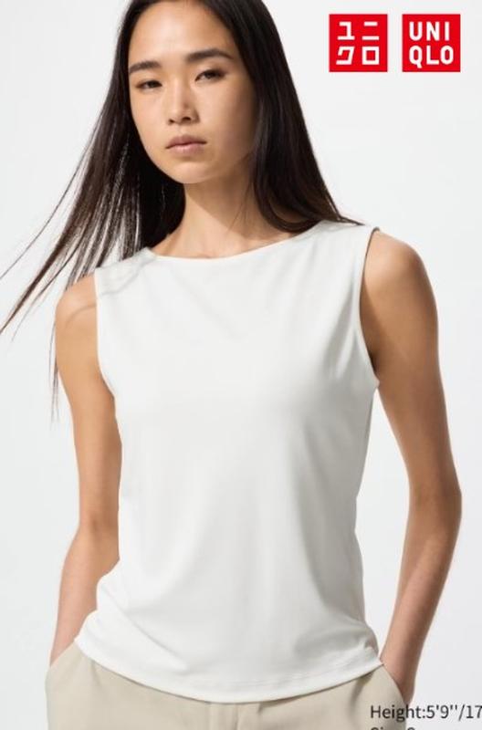 Футболка без рукавів з креп-джерсі від uniqlo