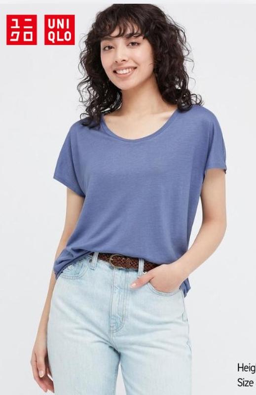Легка футболка linen blend uniqlo
