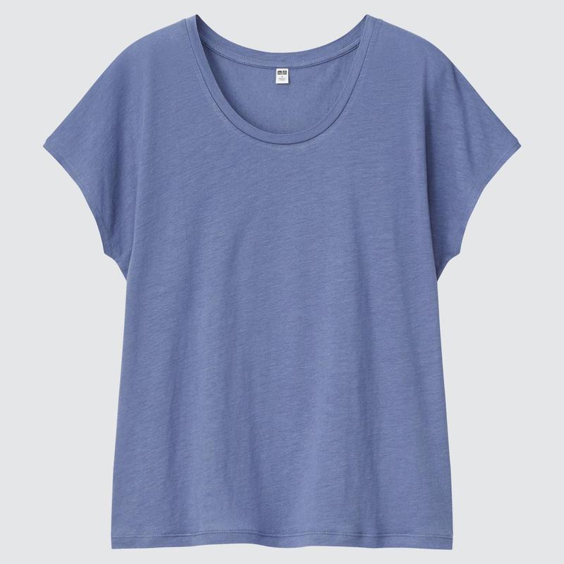 Легка футболка linen blend uniqlo