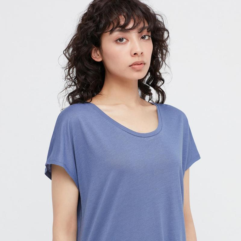 Легка футболка linen blend uniqlo
