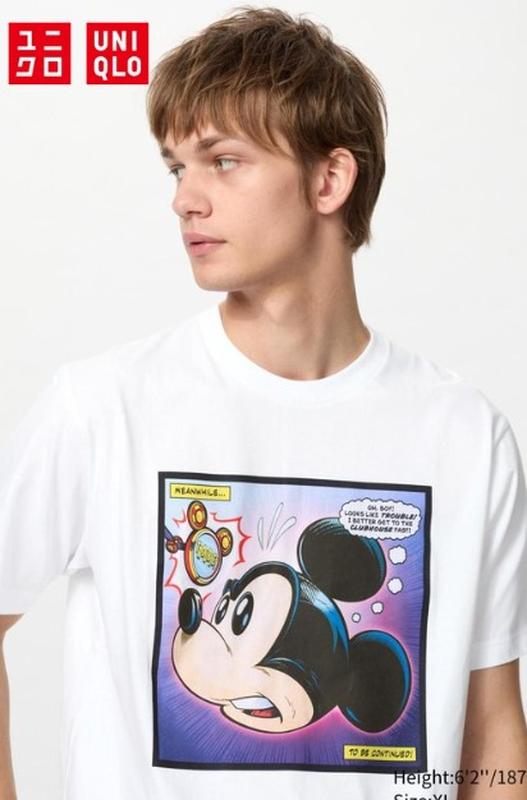 Футболка з малюнком міккі мауса uniqlo