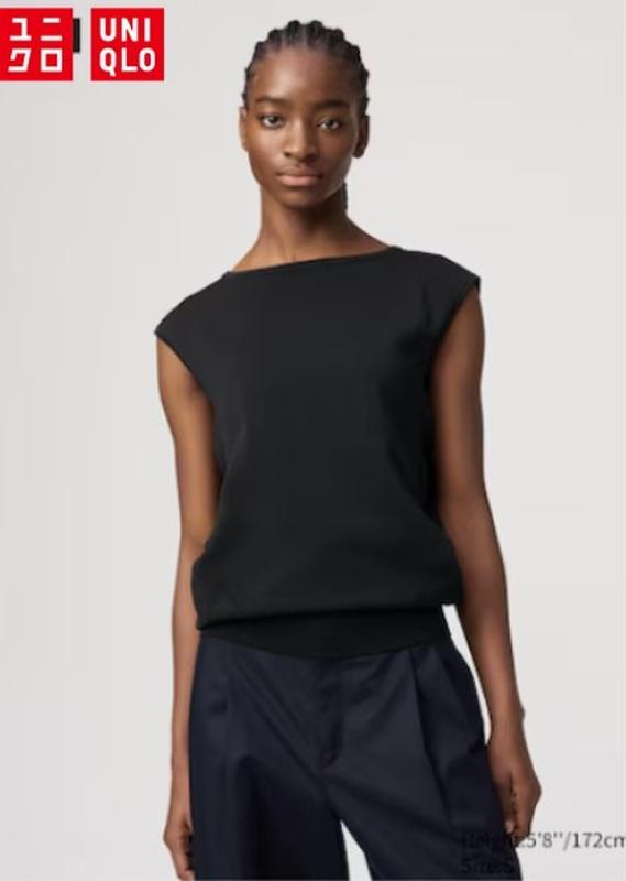 Светр-кокон без рукавів uniqlo
