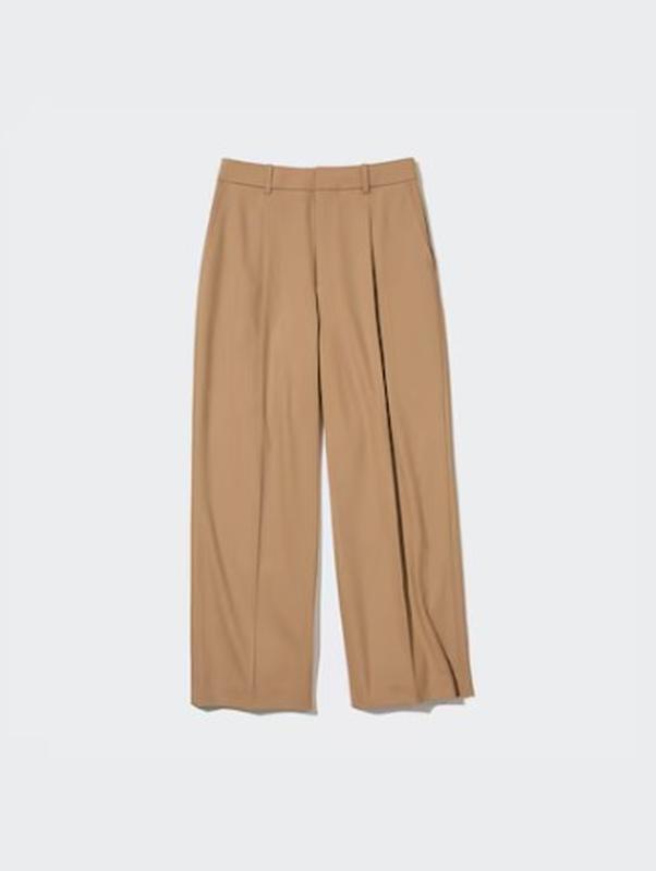 Штани зі складками широкі uniqlo (на високий зріст)