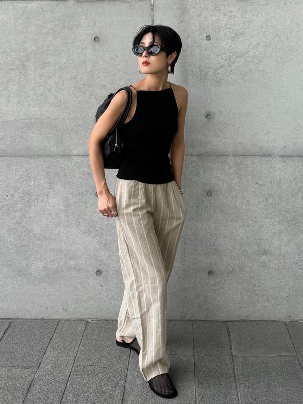 Брюки из льняной смеси easy uniqlo