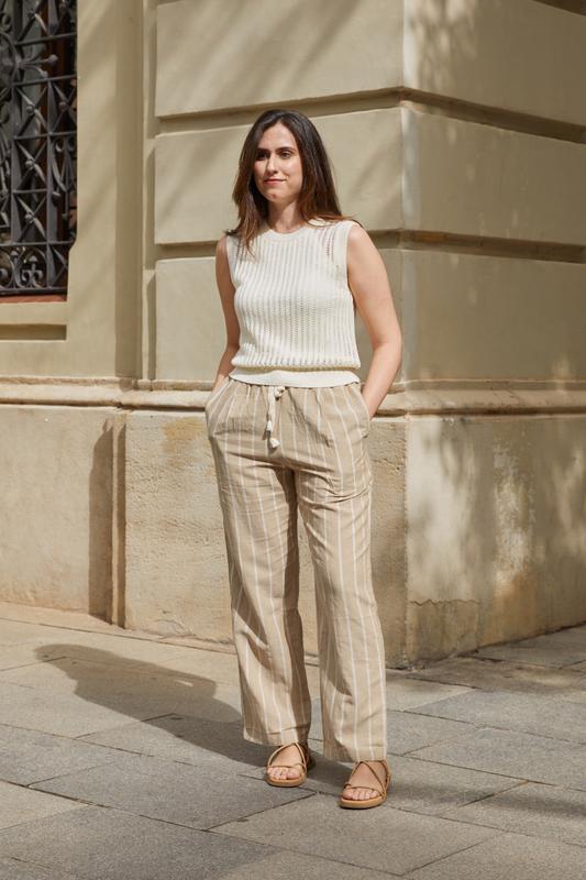 Брюки из льняной смеси easy uniqlo