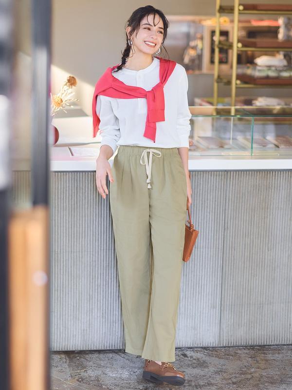 Штани з лляної суміші easy uniqlo