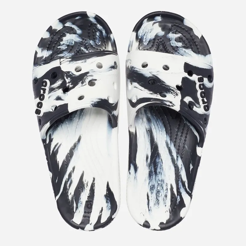 Шлепанцы crocs classic marbled slide, размер w7