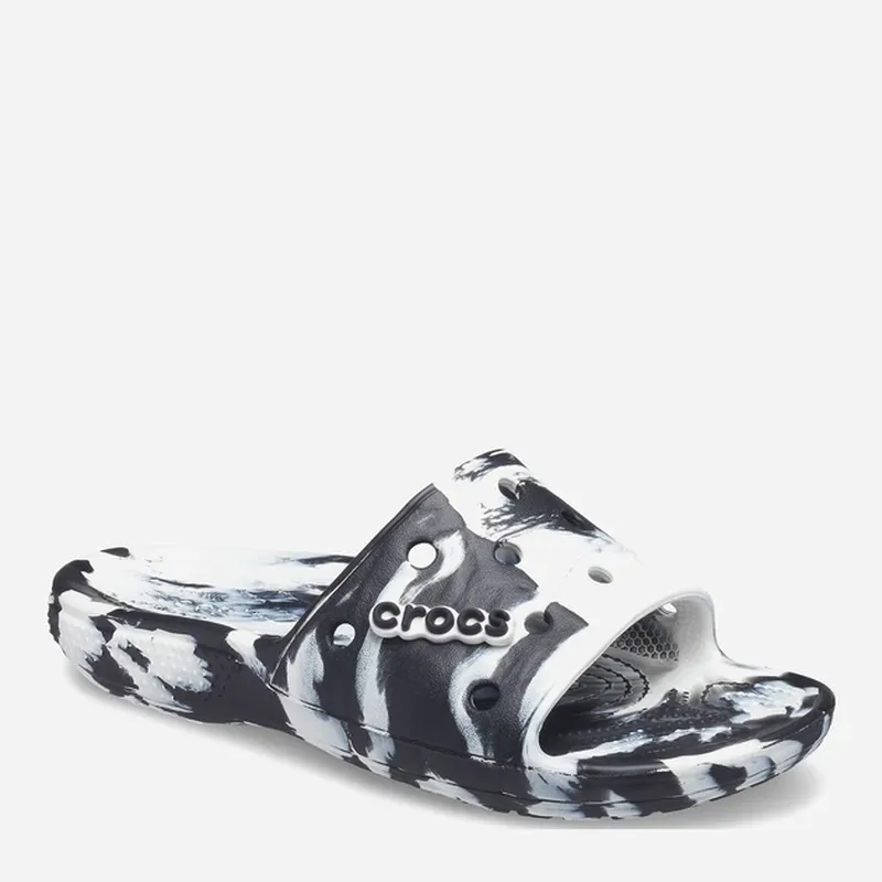 Шлепанцы crocs classic marbled slide, размер w7
