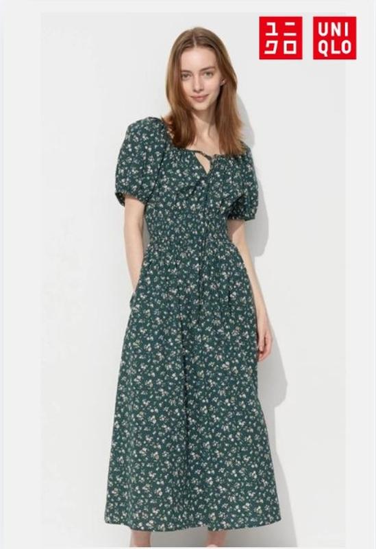 Сукня з об'ємними рукавами uniqlo