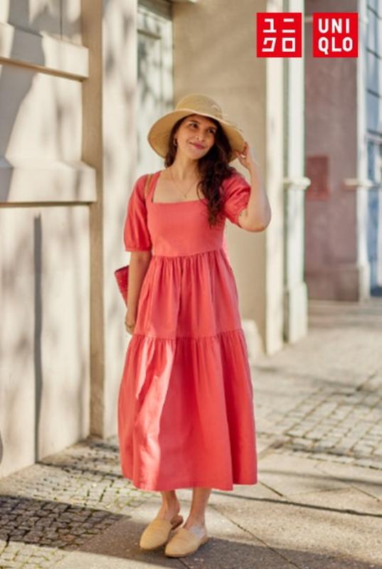 Сукня з суміші льону uniqlo