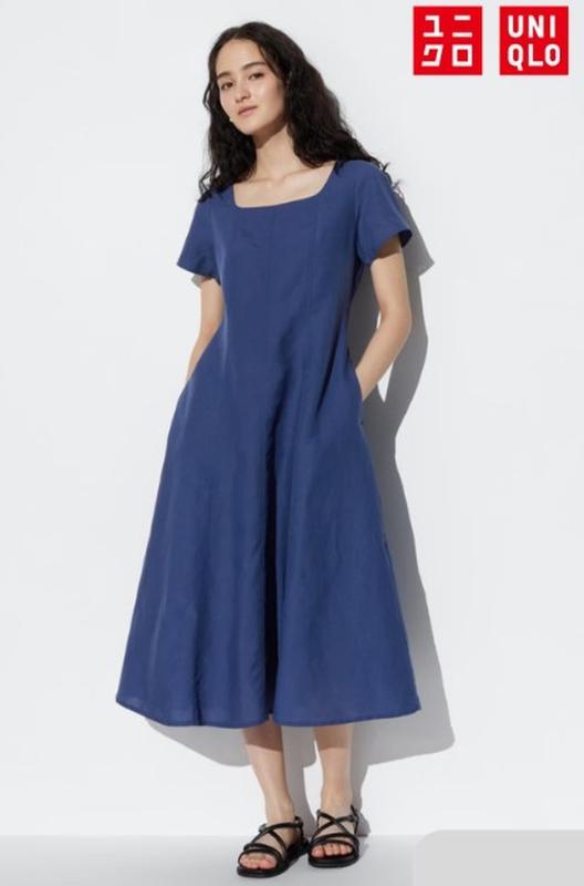 Сукня з суміші льону uniqlo
